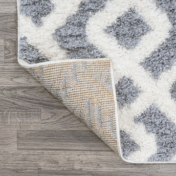 Astrid Retro Trellis High-low Area Rug